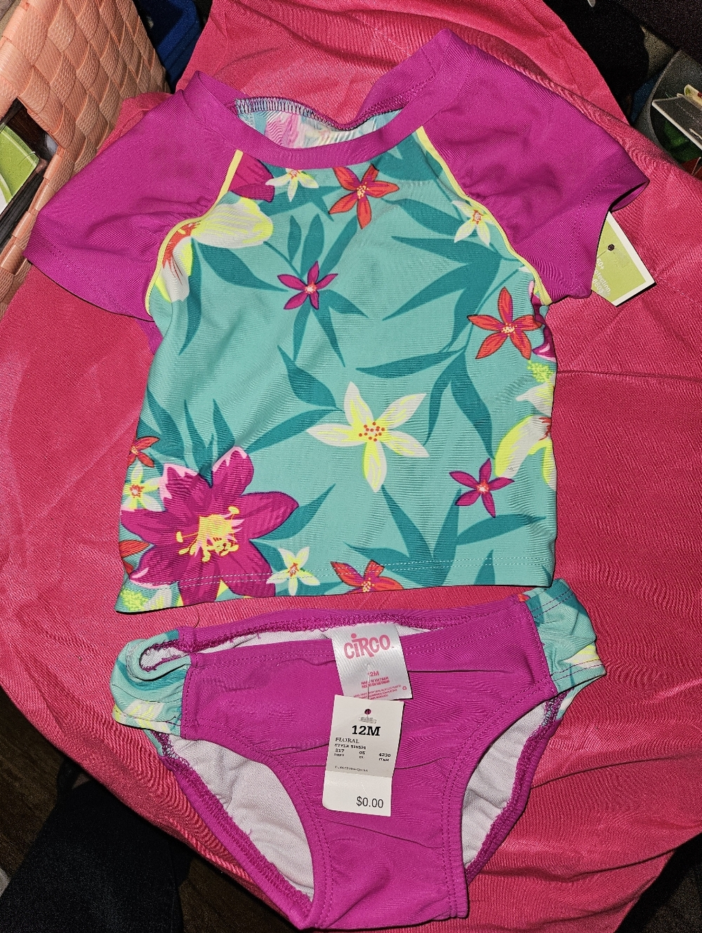New Baby 2 Pc Swimsuit 12 Month